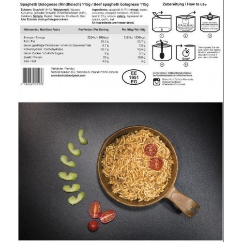 FOODPACK® SPAGHETTI BOLOGNESE TACTICAL