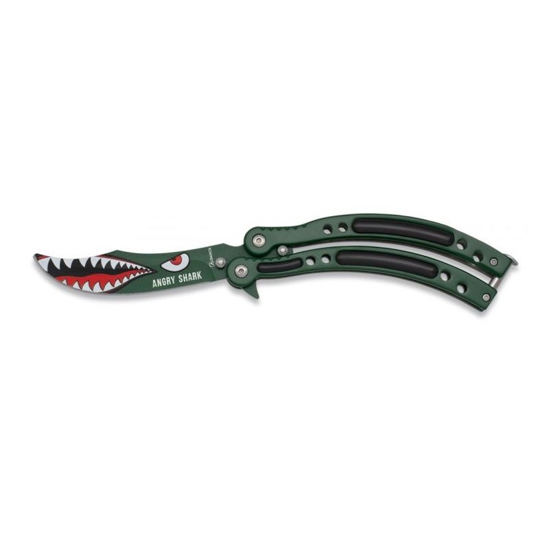 COLTELLO BALISONG HUNGRY SHARK L. 9,50