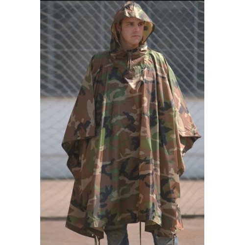 PONCHO US RISTOP WEATHER WOODLAND